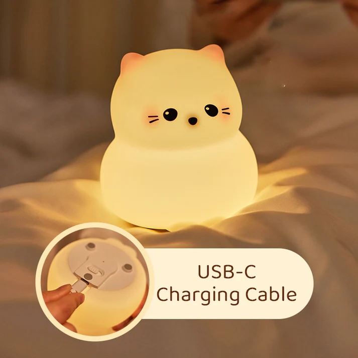 Cute Kitten Tap Night Lamp